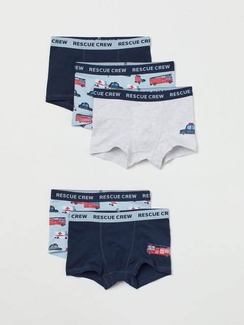 

H&M Boys 5-Pack Boxer Shorts, Grey