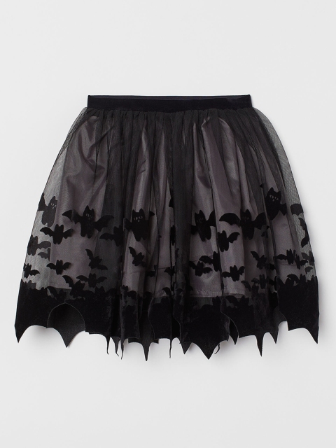 

H&M Girls Black Patterned Tulle Skirt