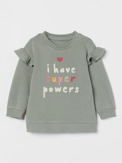 

H&M Girls Green Sweatshirts