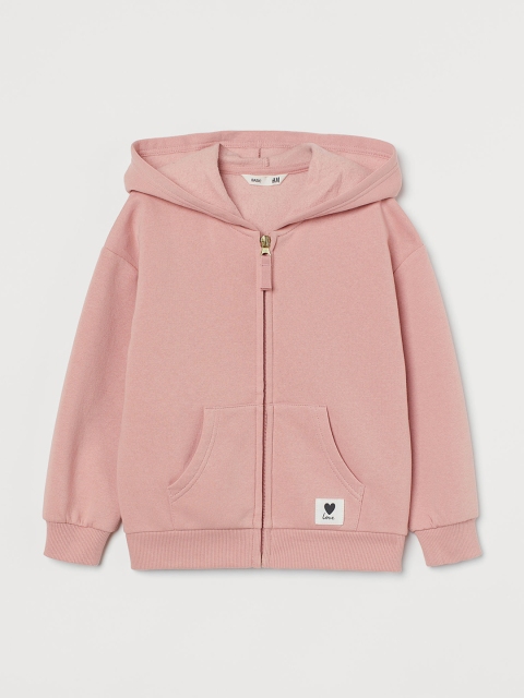 

H&M Girls Pink Zip-Through Hoodie