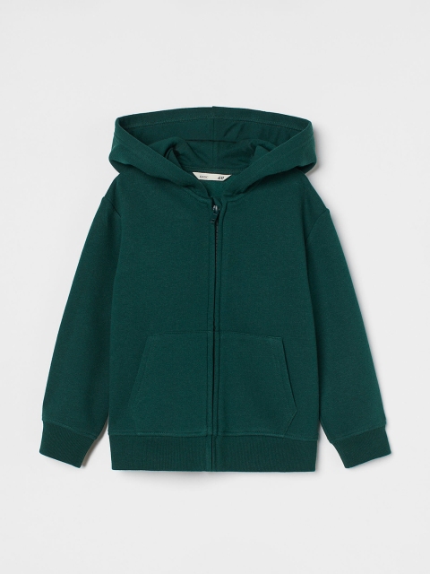 

H&M Boys Green Zip-Through Hoodie