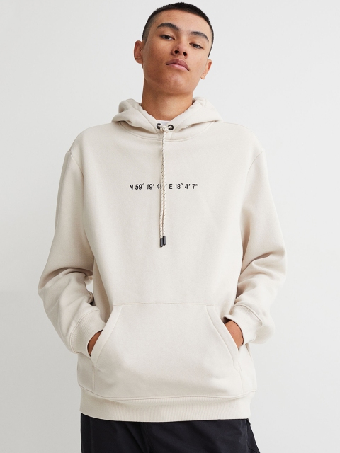 

H&M Men Beige Regular Fit Hoodie