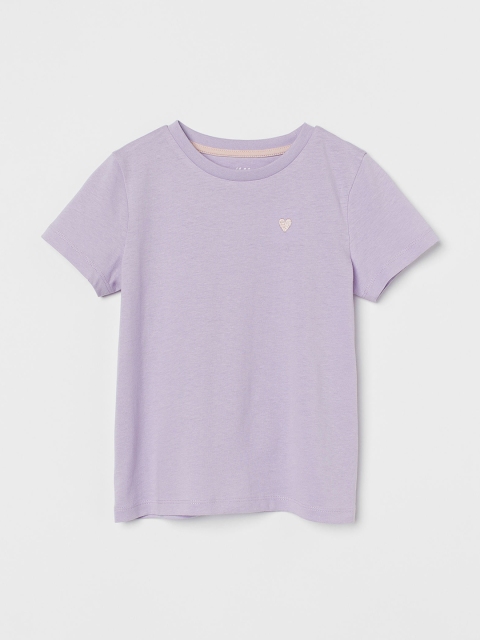 

H&M Girls Purple Cotton Jersey T-shirt