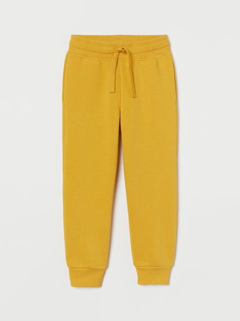 

H&M Boys Yellow Brushed-Inside Joggers