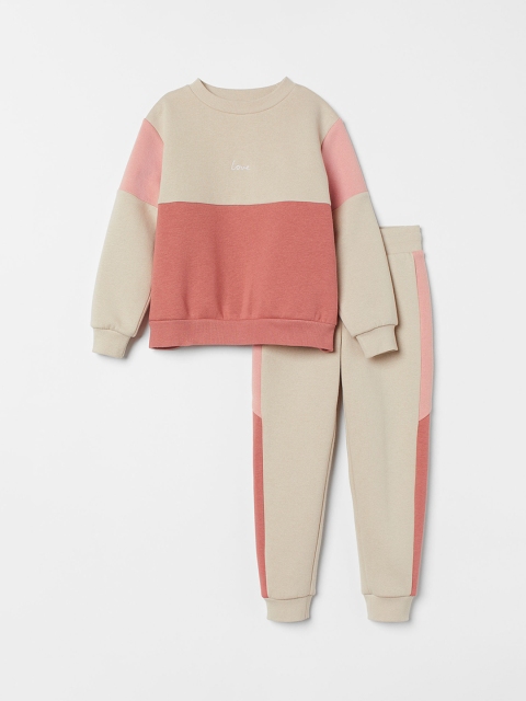 

H&M Girls Beige 2-Piece Sweatshirt Set