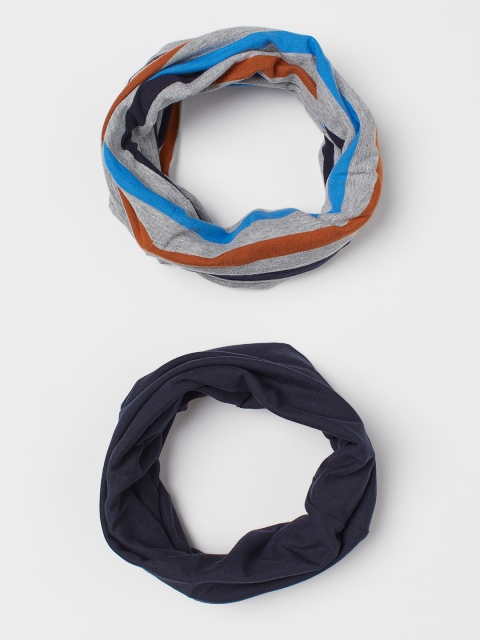 

H&M Boys Multicoloured & Grey 2-Pack Jersey Tube Scarves, Multi