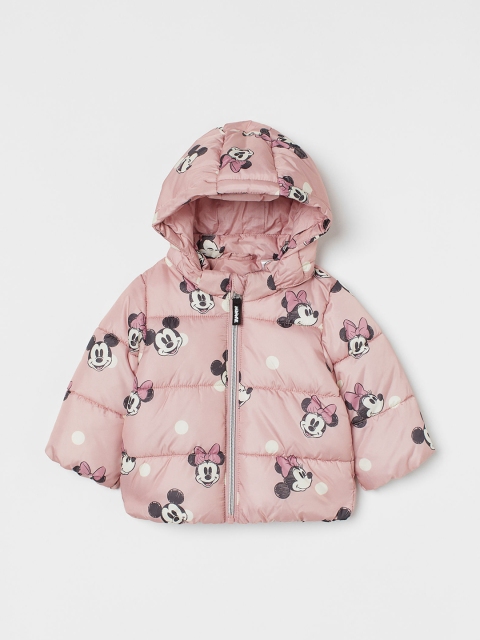 

H&M Girls Pink Minnie Mouse Hooded Padded Jacket