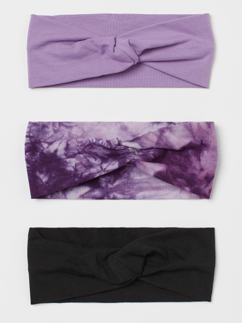 

H&M Girls 3-Pack Hairbands, Purple