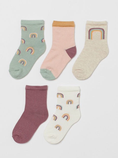 

H&M Girls Multicoloured 5-Pack Socks, Multi