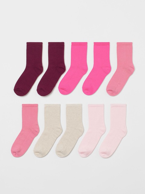 

H&M Girls Pink & Red 10-Pack Socks