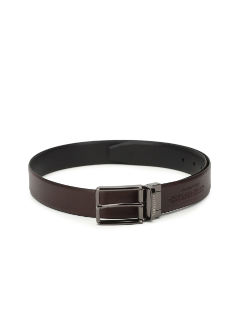 

Van Heusen Men Brown Textured Leather Belt