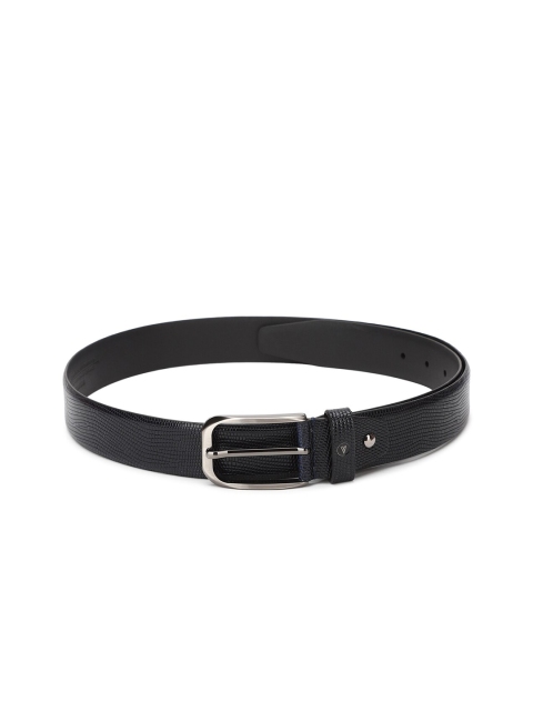 

Van Heusen Men Black Textured Leather Belt