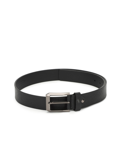 

Van Heusen Men Black Textured Leather Belt