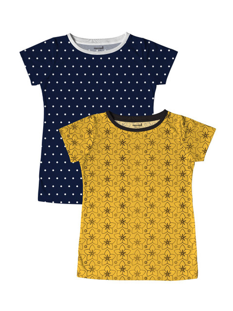 

mezmoda Girls Pack Of 2 T-shirts, Navy blue