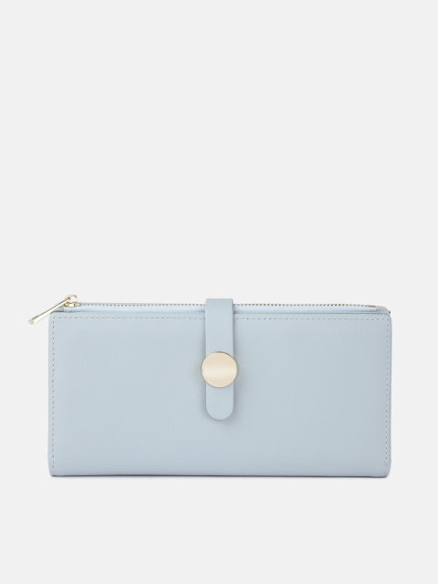

Mast & Harbour Women Blue PU Two Fold Wallet