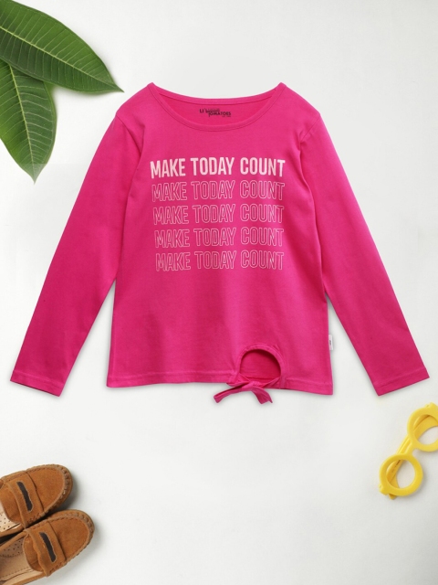 

Lil Tomatoes Pink Printed Regular Top