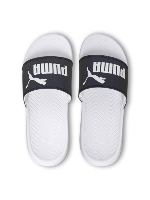 

Puma Women Popcat Swan White & Black Printed Sliders