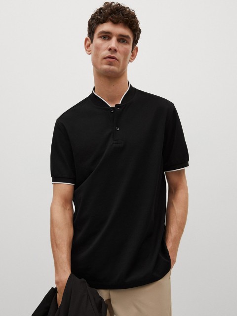 

MANGO MAN Black T-shirt