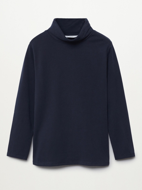 

Mango Kids Boys Navy Blue High Neck T-shirt