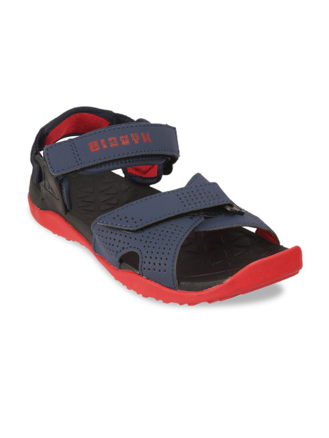 

Vento Unisex Blue & Red Solid Sports Sandals