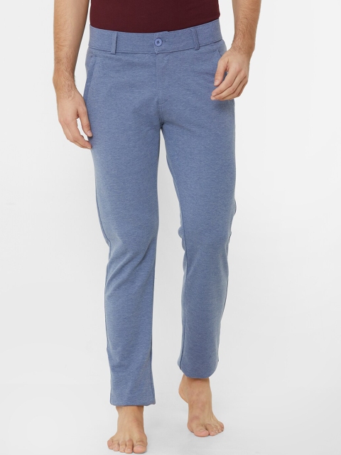 

Sweet Dreams Men Navy Blue Cotton Solid Pyjama