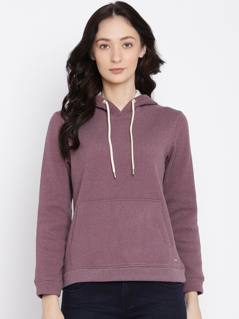 

METTLE Women Lavender Hooded Sweatshirt