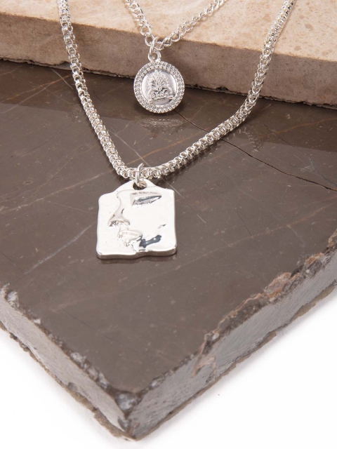 

Lilly & sparkle Silver-Toned Silver Silver-Plated Necklace