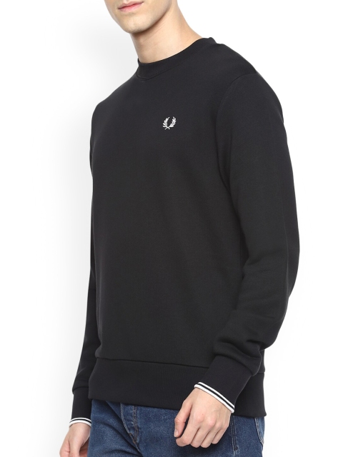 

Fred Perry Men Black Cotton Sweatshirt