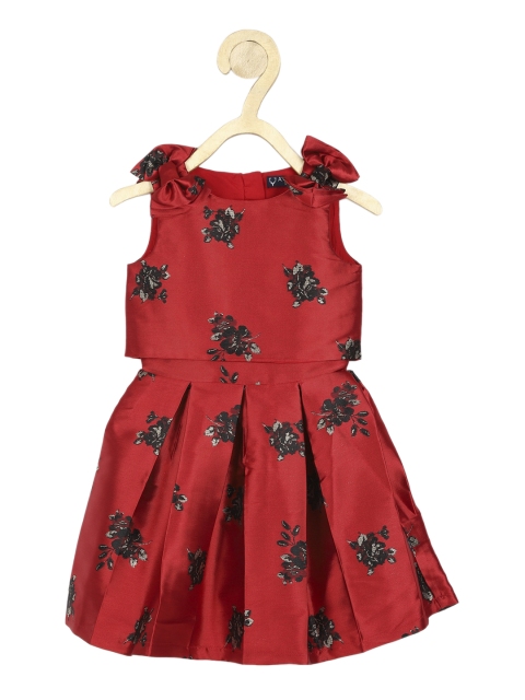 

Allen Solly Junior Girls Maroon Floral Dress