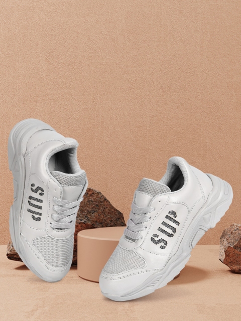 

Alishtezia Women Grey Colourblocked PU Sneakers