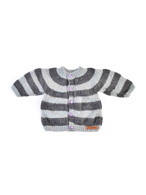 

The Original Knit Unisex Kids Grey & Black Striped Pullover