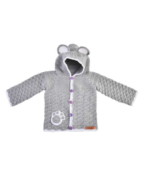 

The Original Knit Unisex Kids Grey & White Cardigan