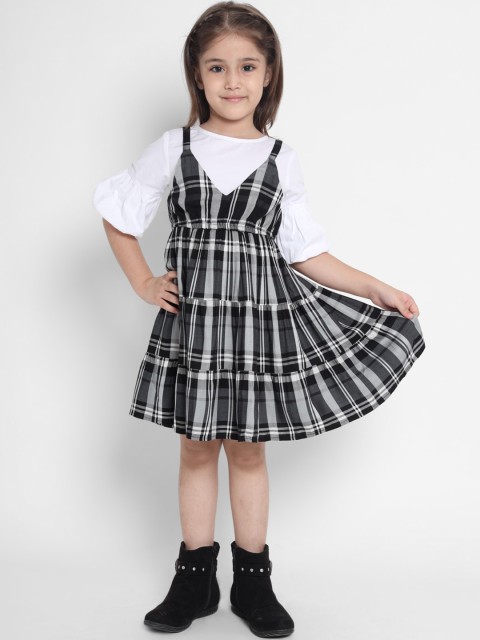 

Nauti Nati Black Checked Cotton Pinafore Dress