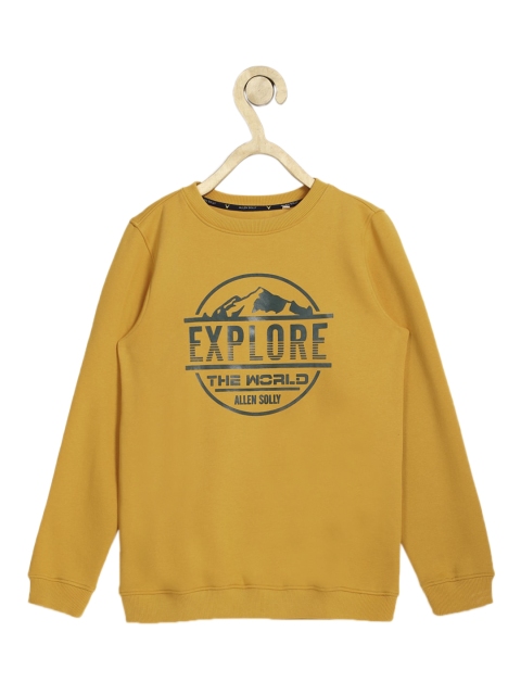 

Allen Solly Junior Boys Yellow Typography Printed Pullover Sweatshirt