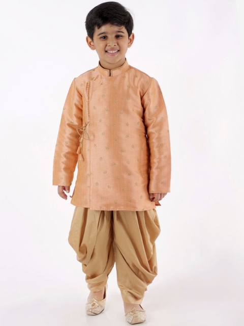 

YK Boys Peach-Coloured Angrakha Kurta with Dhoti Pants