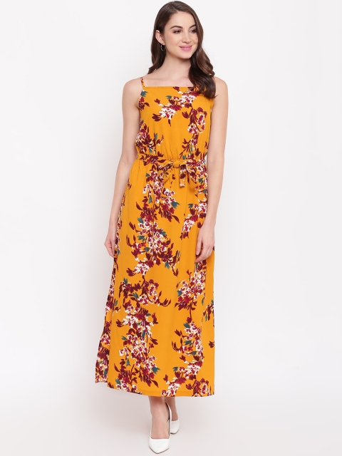 

Mayra Yellow & Purple Floral Maxi Dress