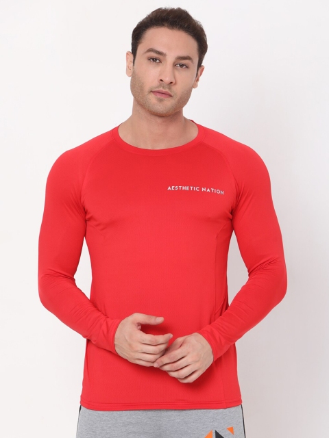 

AESTHETIC NATION Men Red Loose T-shirt