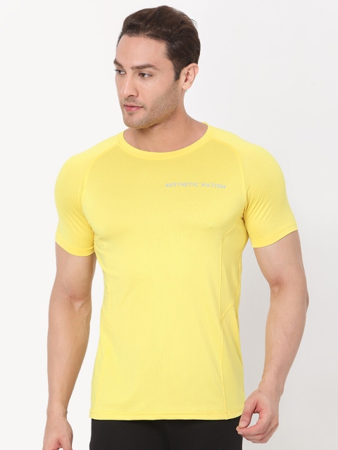 

AESTHETIC NATION Men Yellow Poise Loose T-shirt