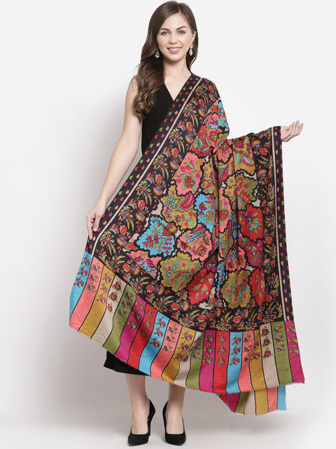 

Pashtush Women Black & Red Printed Shawl