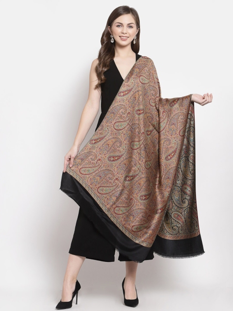 

Pashtush Women Beige & Black Woven Design Stole