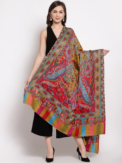 

Pashtush Women Multicoloured Embroidered Shawl, Multi