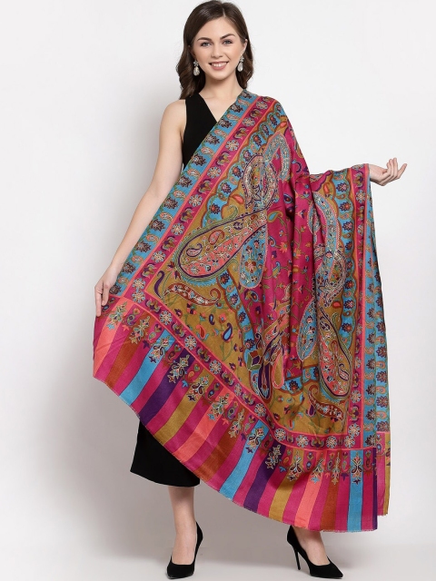 

Pashtush Women Multicoloured Embroidered Shawl, Multi