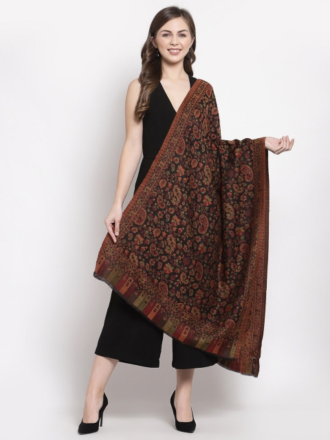 

Pashtush Women Brown & Black Printed Stole