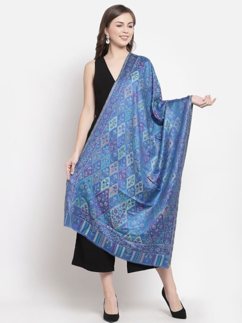 

Pashtush Women Blue & Red Printed Stole