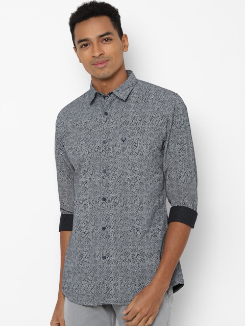 

Allen Solly Men Navy Blue Floral Printed Slim Fit Casual Shirt