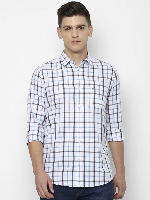 

Allen Solly Men White Slim Fit Checked Casual Shirt