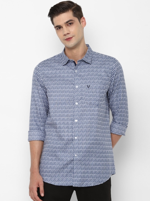 

Allen Solly Men Blue Slim Fit Opaque Printed Casual Shirt