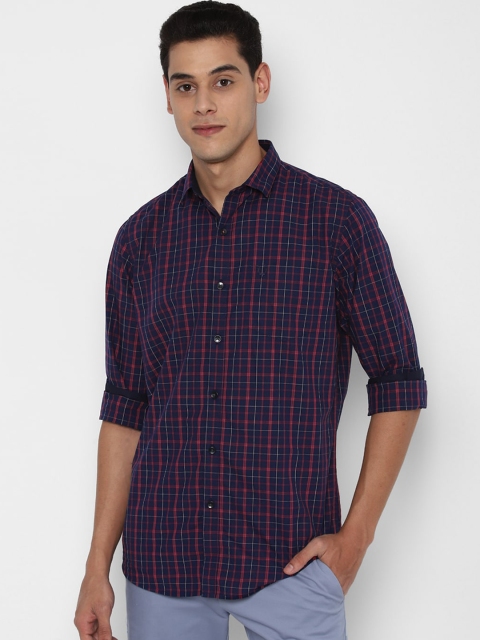 

Allen Solly Men Navy Blue Slim Fit Tartan Checked Casual Shirt