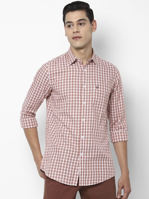 

Allen Solly Men White Slim Fit Opaque Checked Casual Shirt