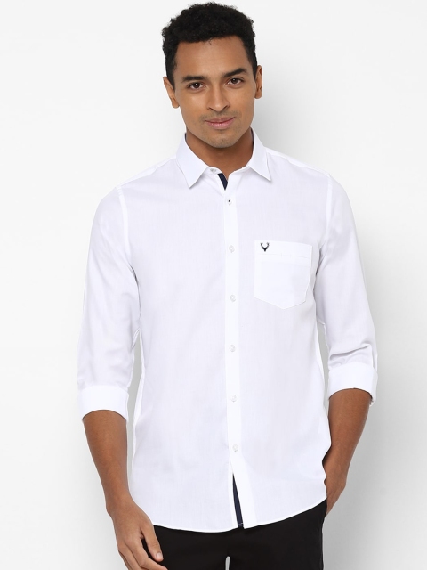 

Allen Solly Men White Solid Slim Fit Casual Shirt